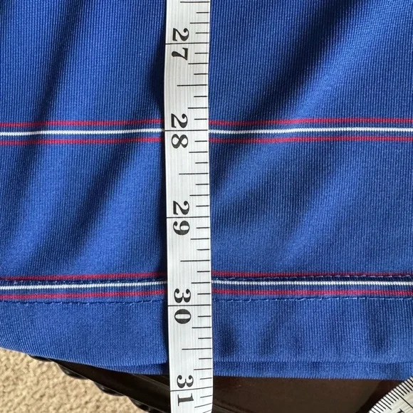 Antigua Texas Rangers Men’s MLB Short Sleeve Royal Blue Striped Polo Shirt XL - Picture 7 of 8